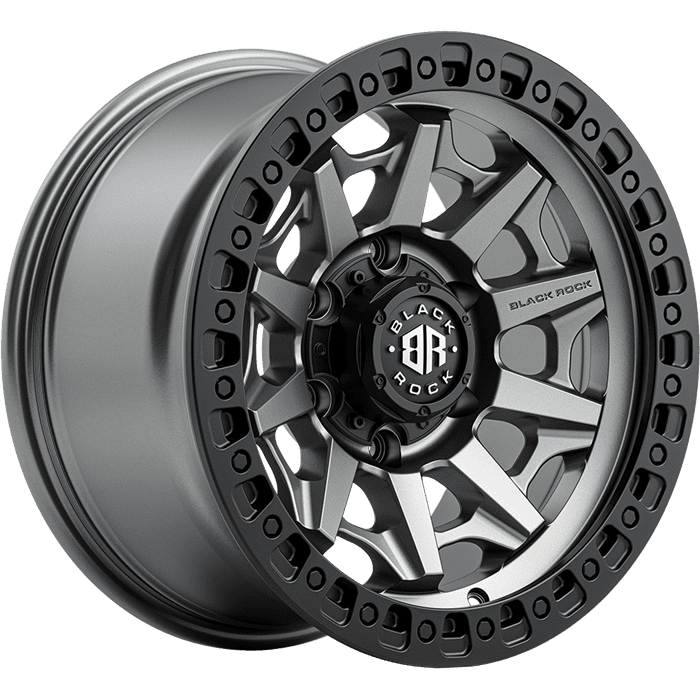 Black Rock Cage Gunmetal Grey With Black Ring
