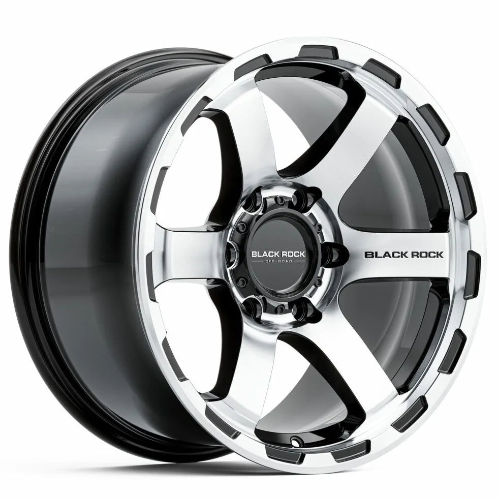 Black Rock Grip Gloss Black Machined Face