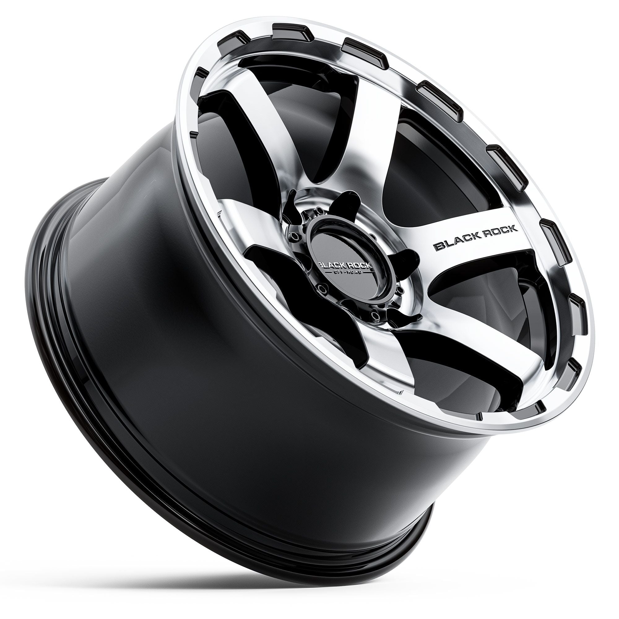 Black Rock Grip Gloss Black Machined Face