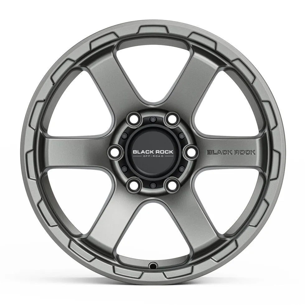 Black Rock Grip Satin Gunmetal Grey