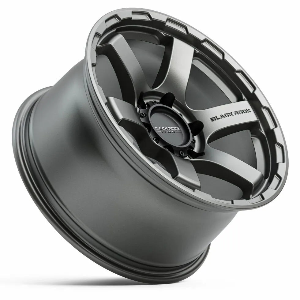 Black Rock Grip Satin Gunmetal Grey