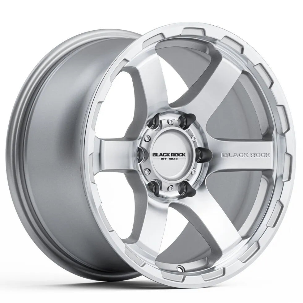 Black Rock Grip Silver Machined