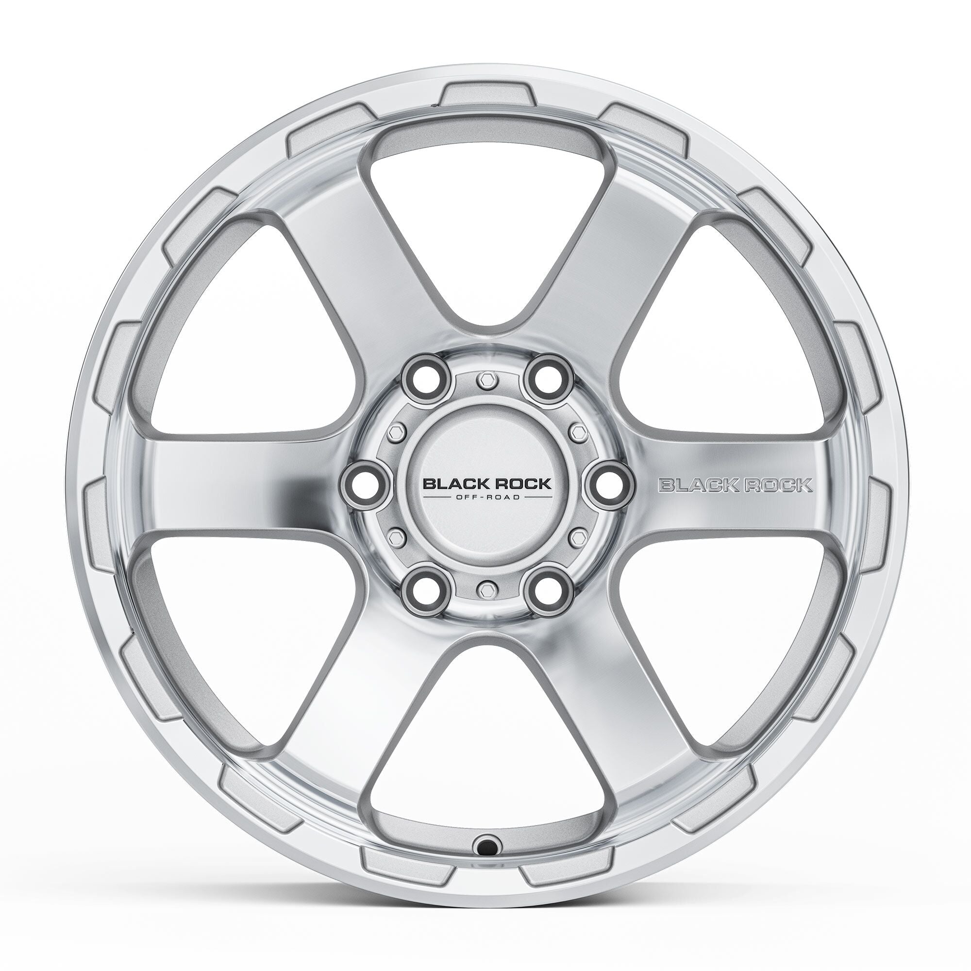Black Rock Grip Silver Machined