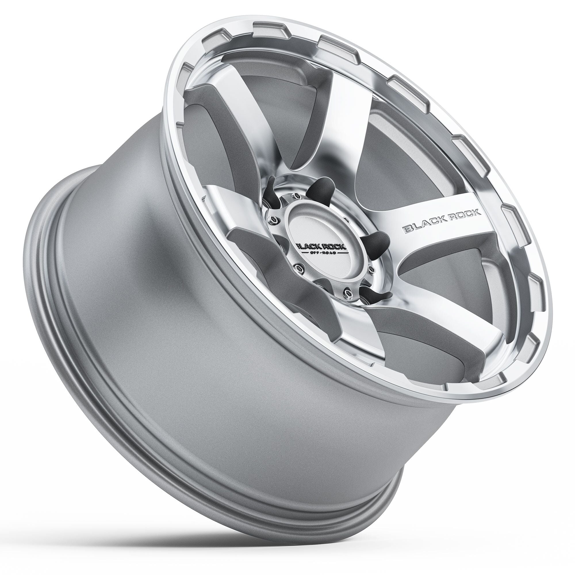 Black Rock Grip Silver Machined
