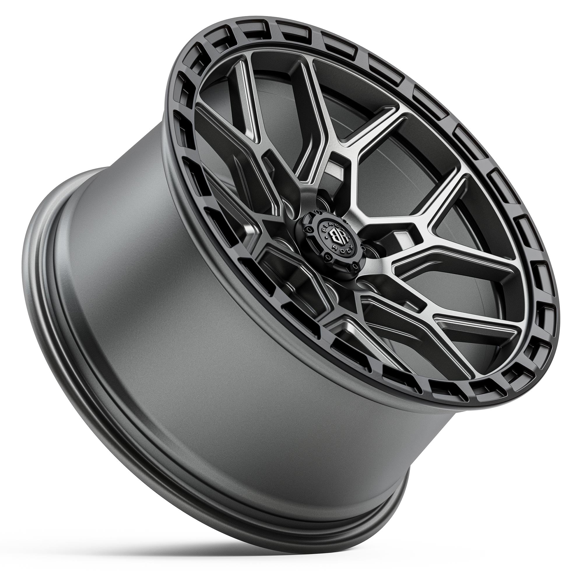 Black Rock Viper Gunmetal Grey Black Ring