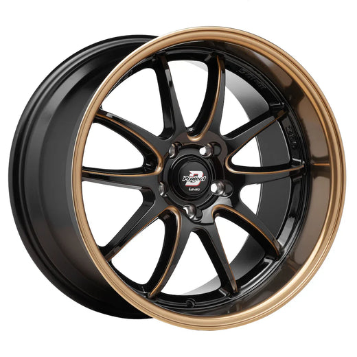 Lenso 90-Z Wheel Gloss Black Copper Milling Copper Lip