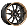 Lenso 90-Z Wheel Gloss Black Copper Milling Copper Lip