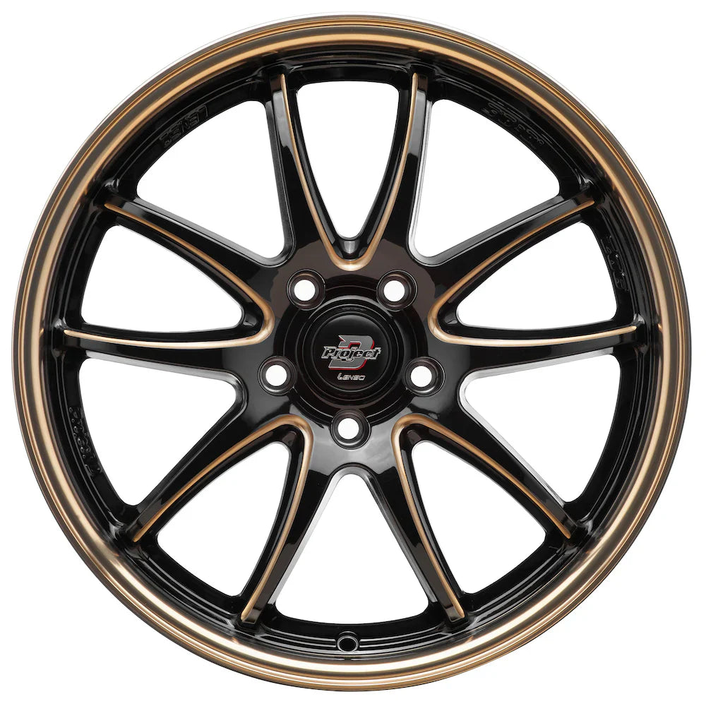 Lenso 90-Z Wheel Gloss Black Copper Milling Copper Lip image 2