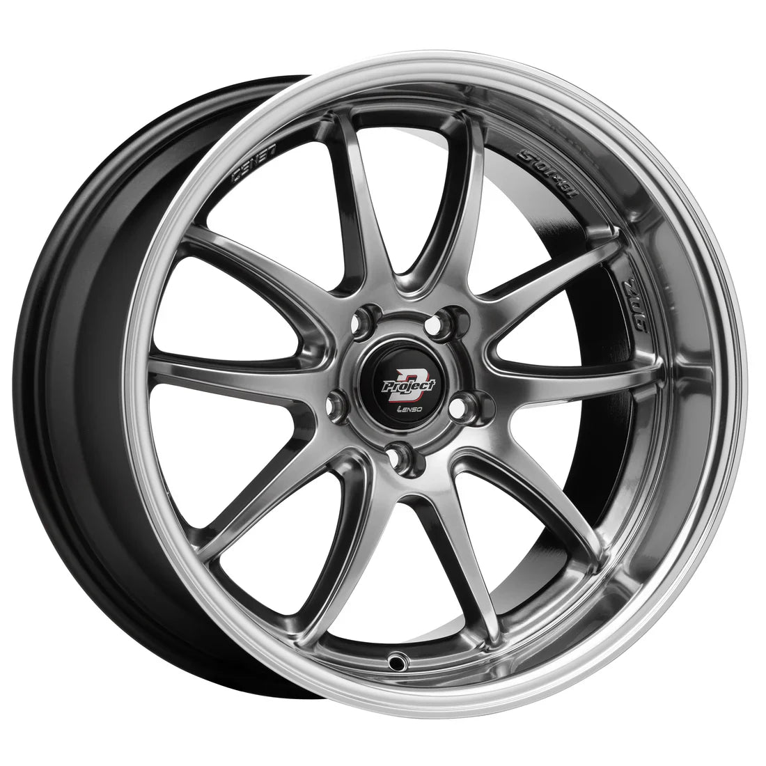 Lenso 90-Z Wheel Hyper Black Mirror Lip image 1