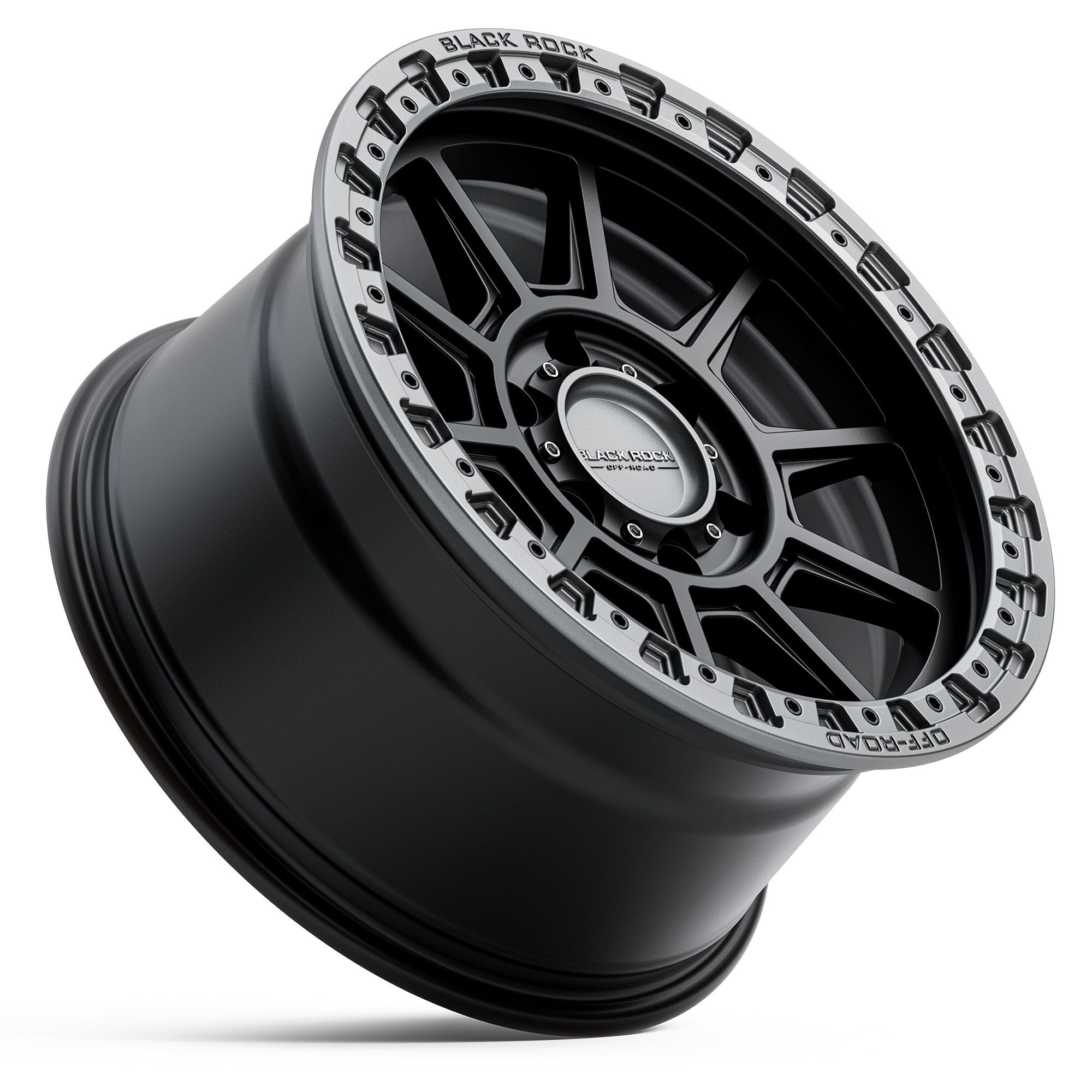 Black Rock Gunner Satin Black Gunmetal Grey Ring