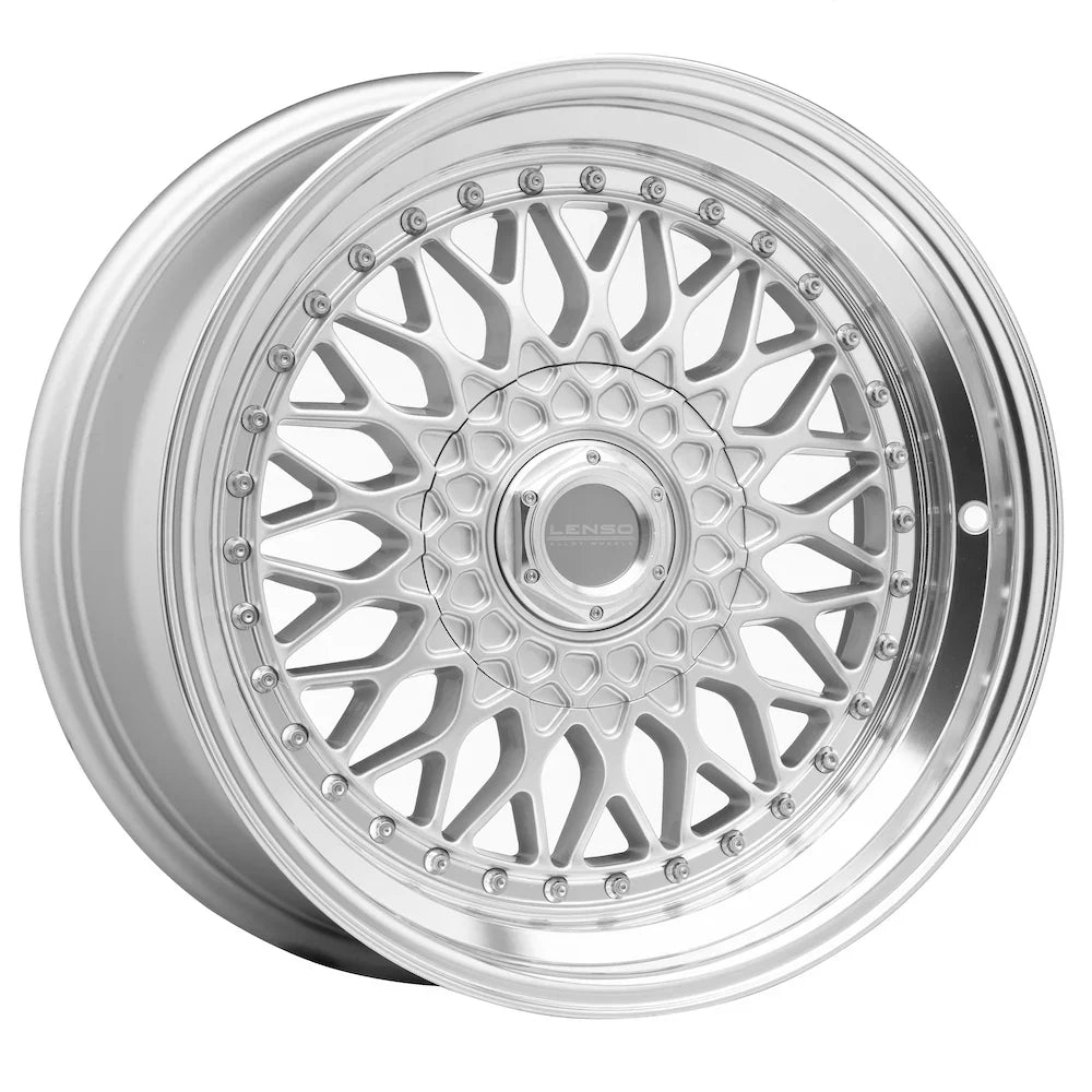Lenso BSX Wheel Silver Mirror Lip image 1
