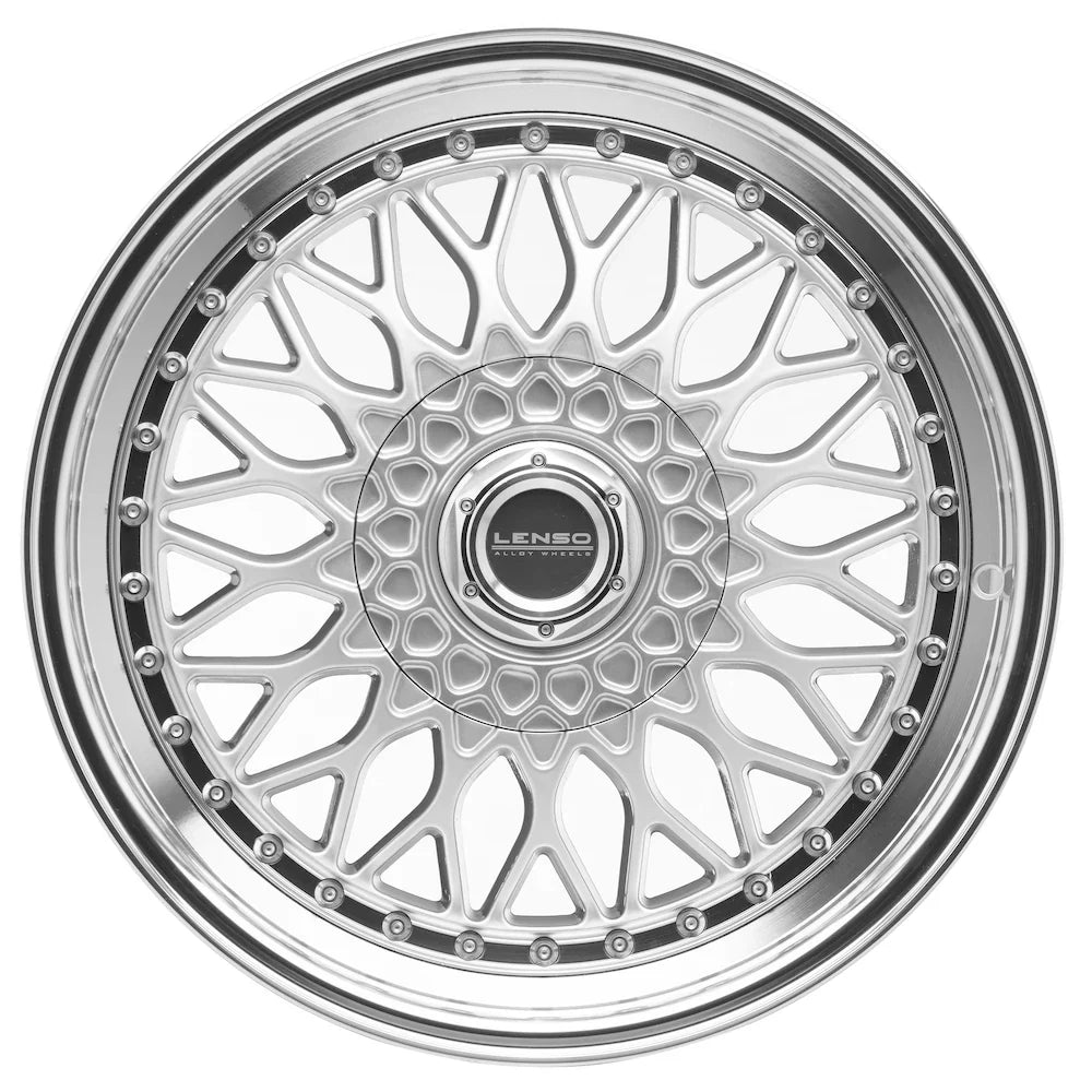 Lenso BSX Wheel Silver Mirror Lip image 2