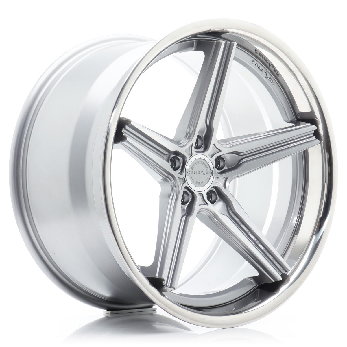 Concaver CVR9 wheel, brushed titanium finish