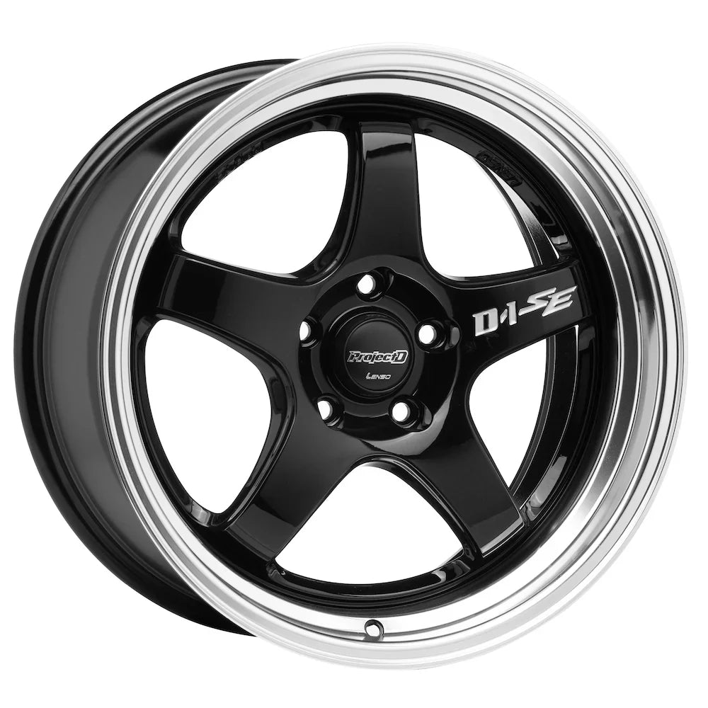 Lenso D-1SE Wheel Gloss Black Mirror Lip image 1