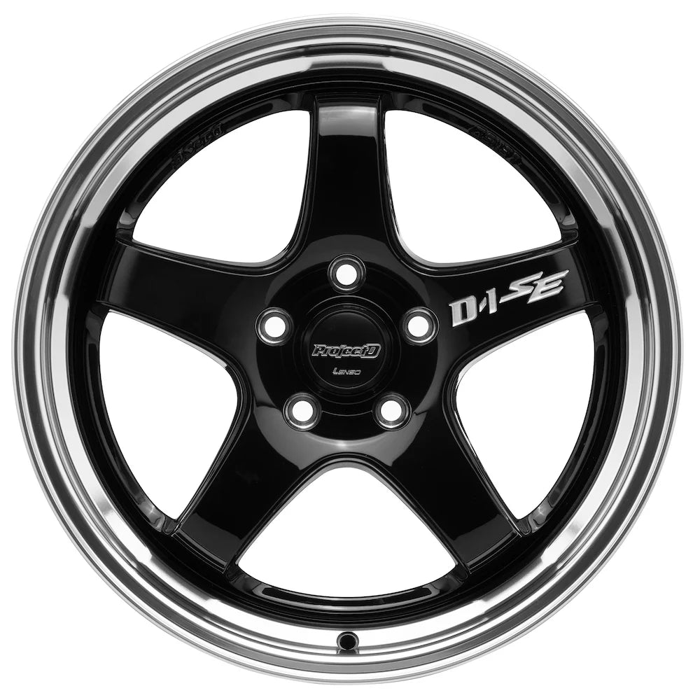 Lenso D-1SE Wheel Gloss Black Mirror Lip image 2