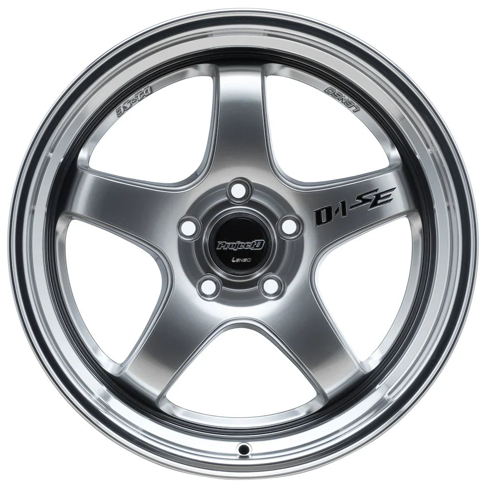 Lenso D-1SE Wheel Hyper Silver Mirror Lip image 2