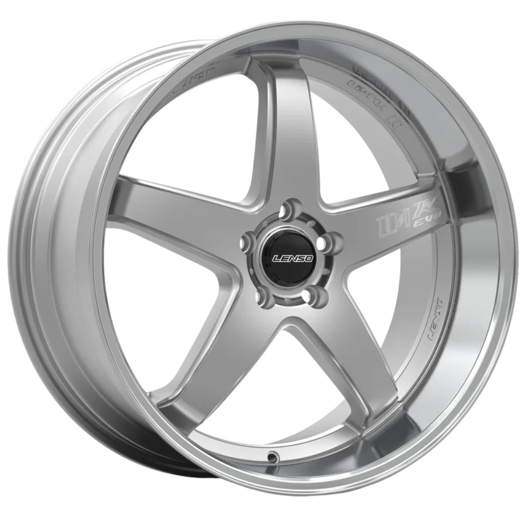 Lenso D-1R Evo Wheel Hyper Silver Mirror Lip image 1