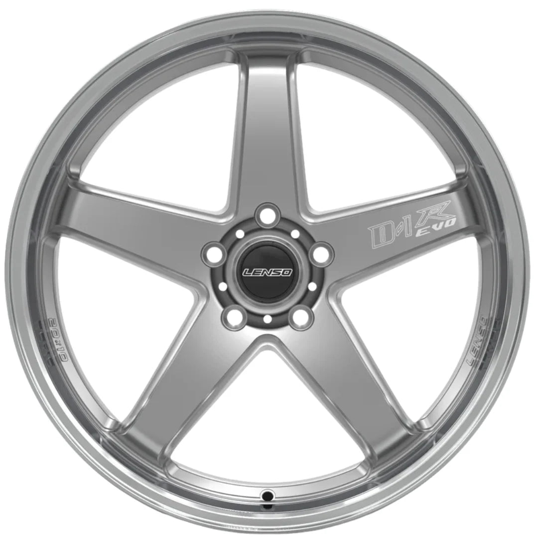 Lenso D-1R Evo Wheel Hyper Silver Mirror Lip image 2
