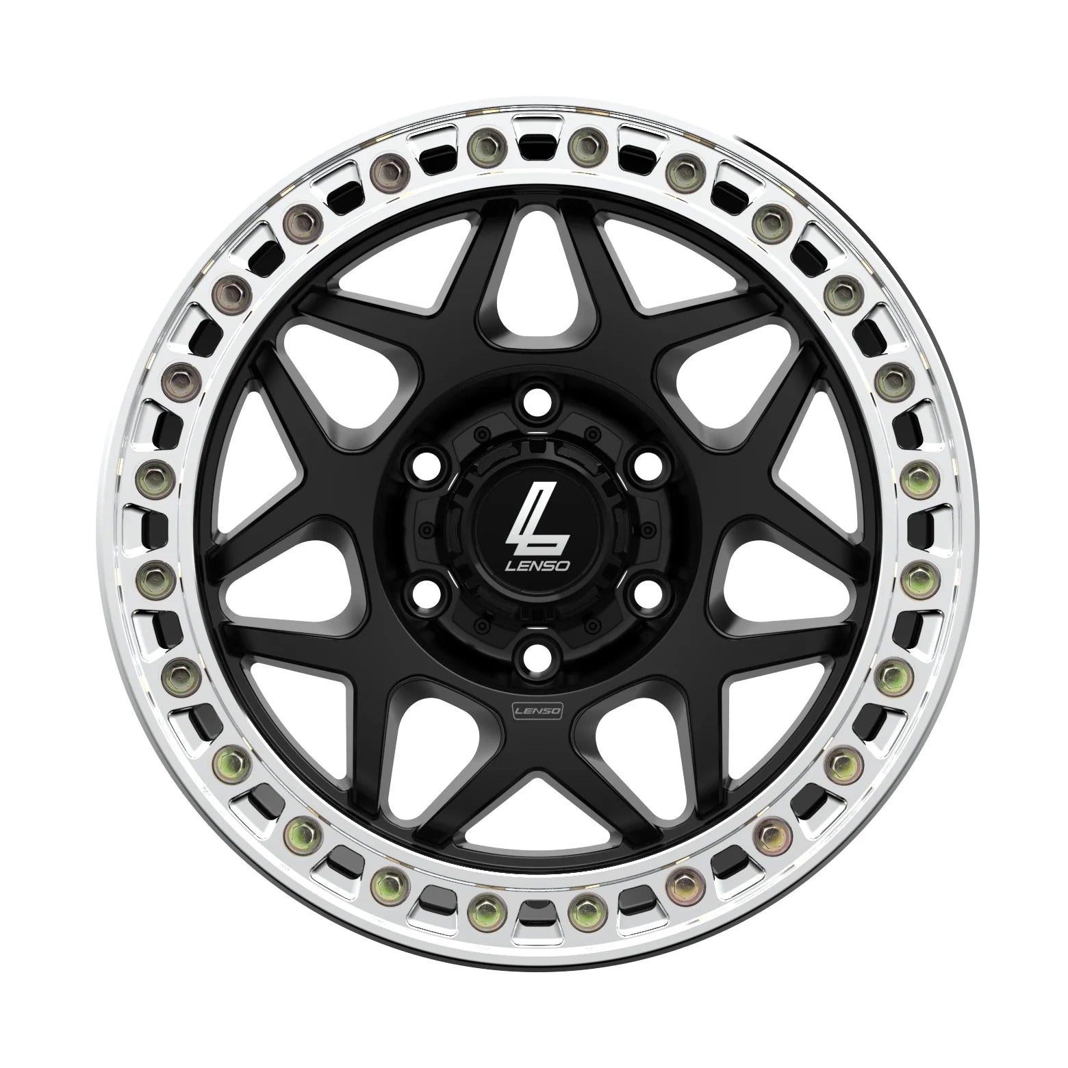 Lenso Amada (Beadlock) Satin Black Machined Ring image 2