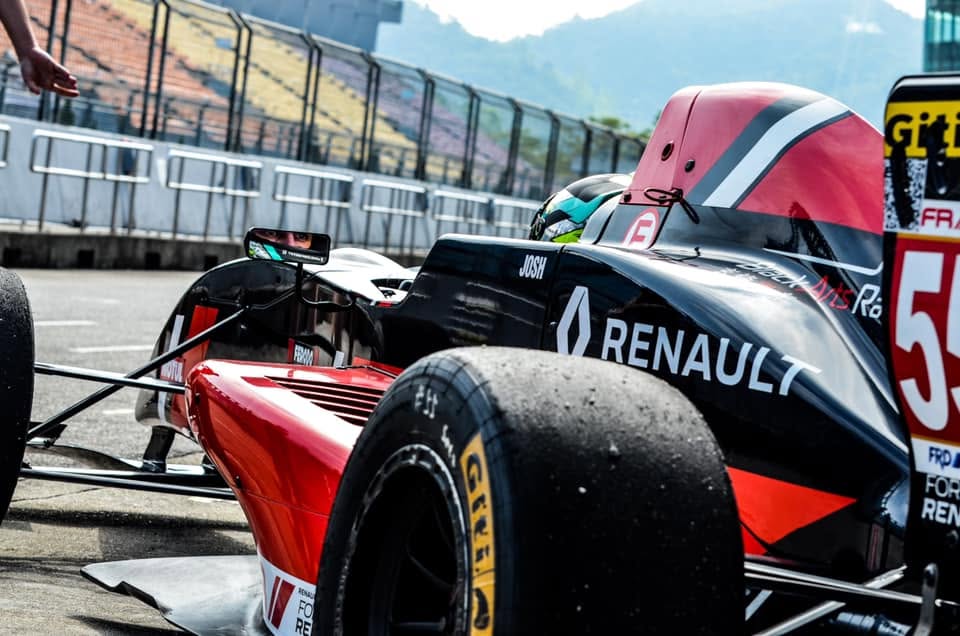 Josh Behn in the Formula Renault car number 55 at Zhuhai International Circuit, China
